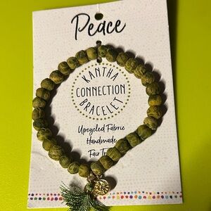 Green Bracelet Kantha